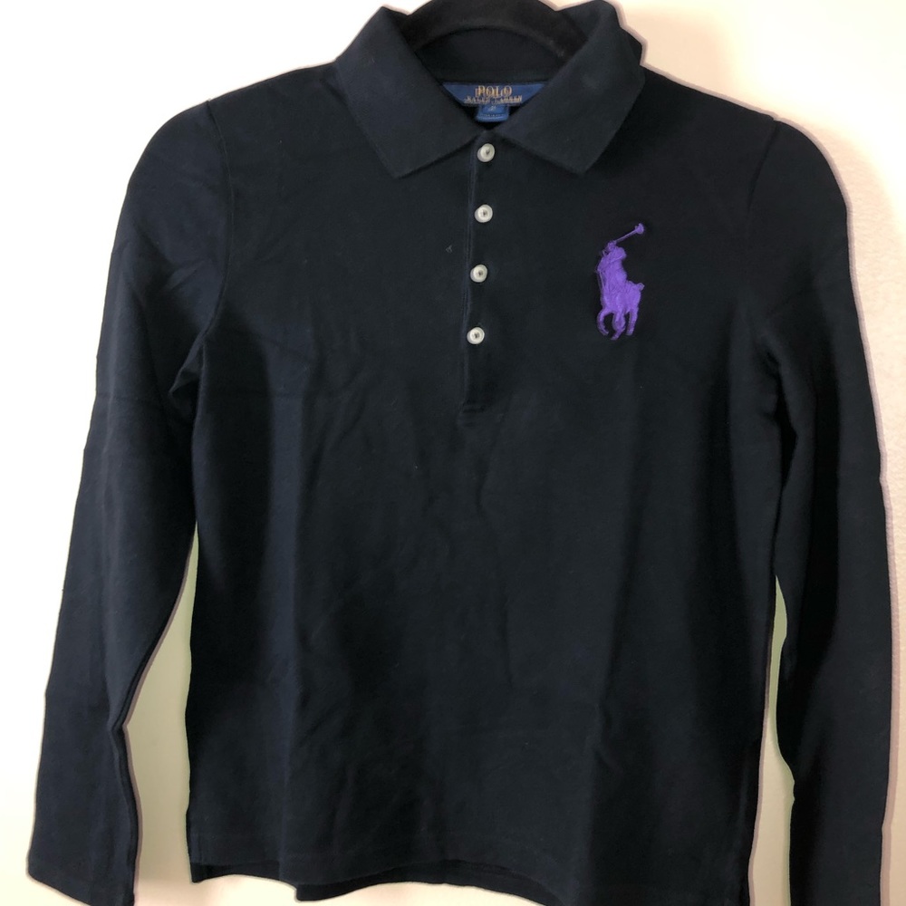 Girls Big Pony Mesh Stretch Polo